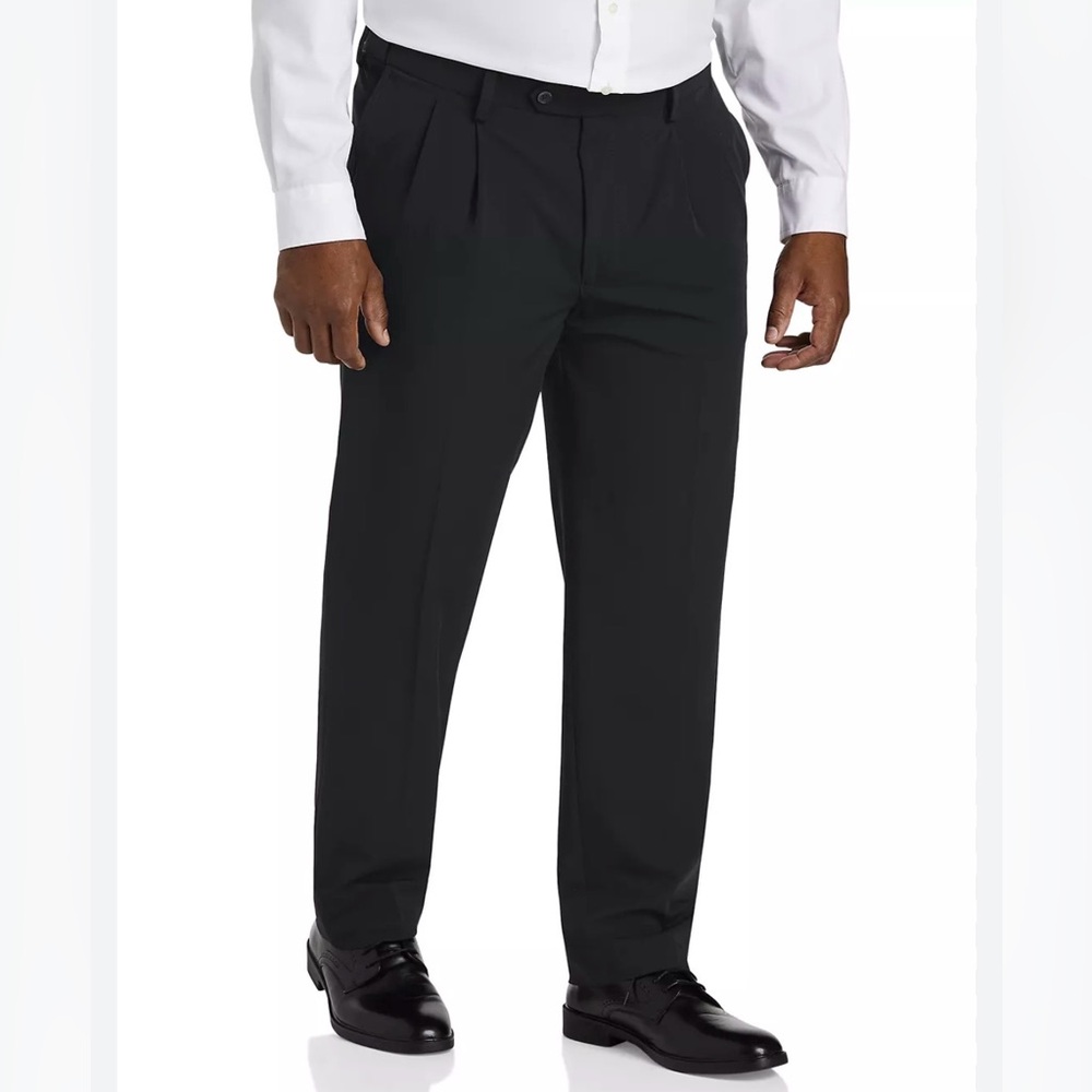 Lauren Ralph Lauren Men's Black Pleated Dress Pants Size 38x30